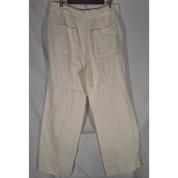 Tommy Hilfiger Mens Off-White Linen Blend Dress‎ Pants Size 44 NEW - Picture 2 of 5
